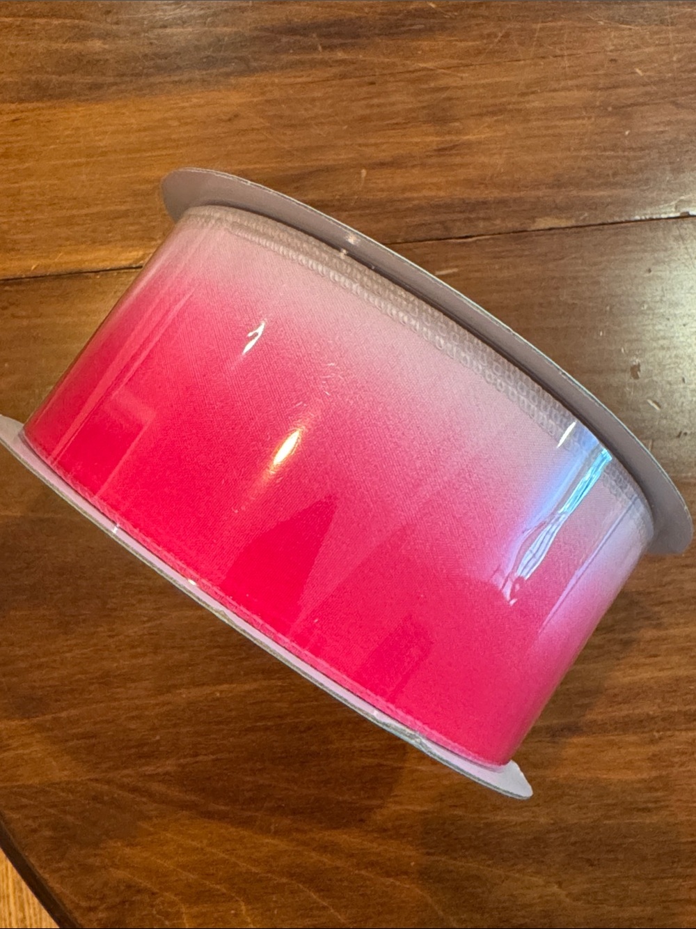 NIP Kirkland Wired Ribbon Ombré Pink White 2.5” Wide 50 yd Wedding Baby Shower